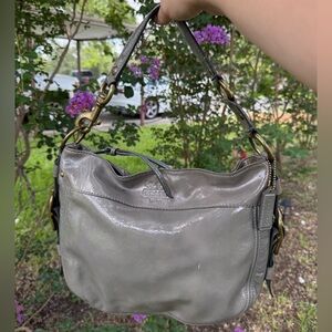 COACH Patent Gray Leather Hobo Bag #12735